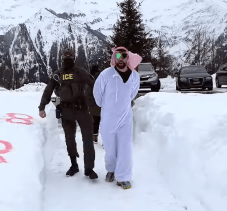 Image tirée d'une vidéo postée par Colin Walks sur ses réseaux sociaux