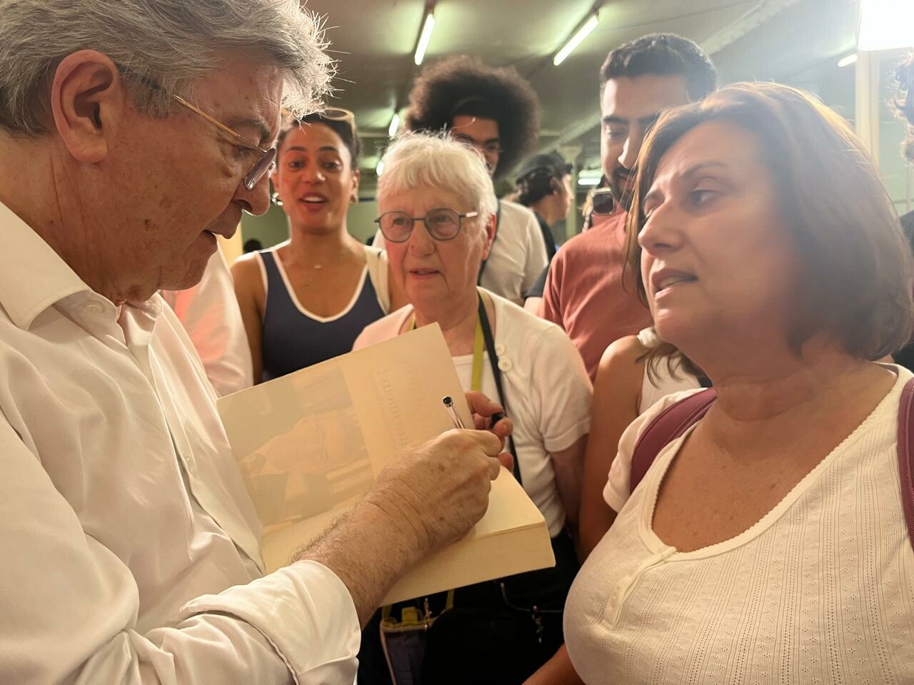 Julie Cavignac-Natal avec Jean-Luc M&eacute;lenchon