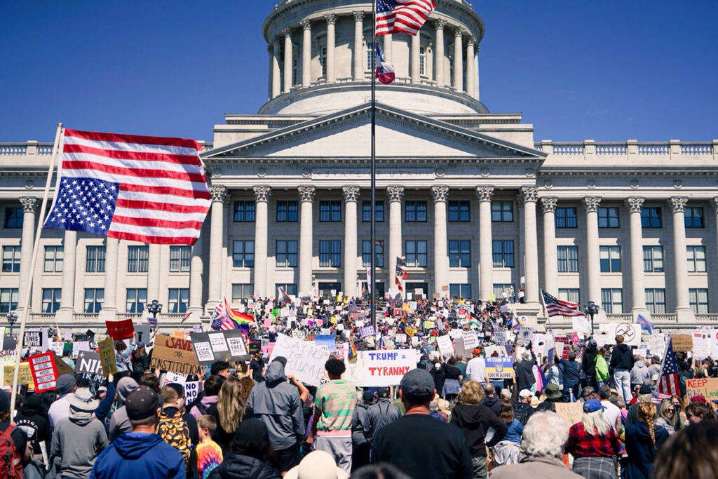 Manifestation pour la liberté d'expression aux USA