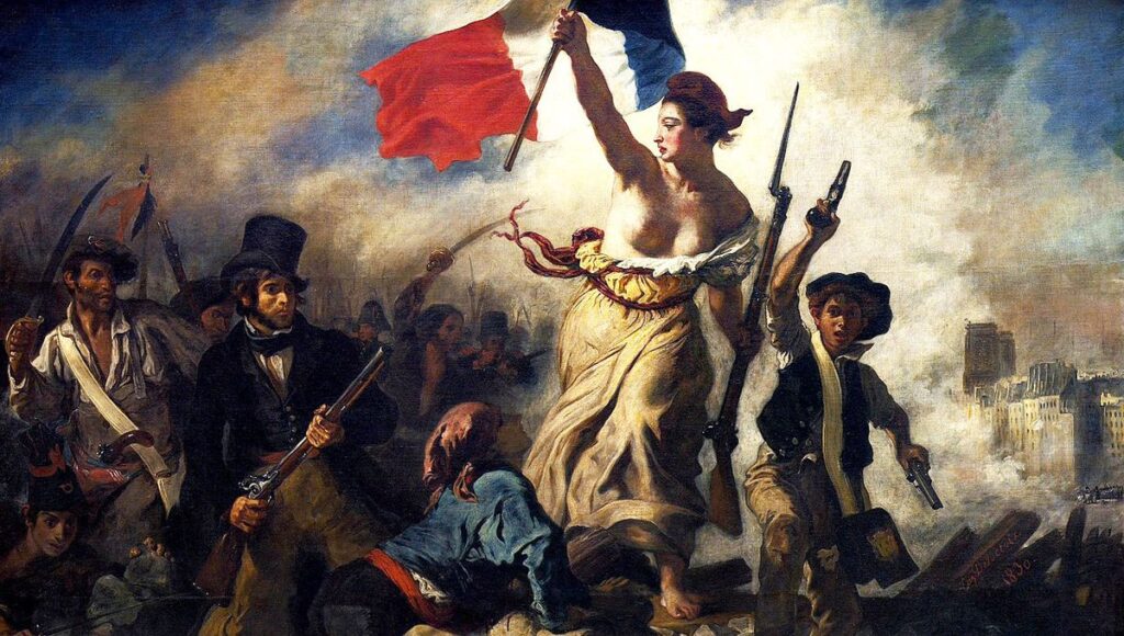 "La libert&eacute; guidant le peuple" par Eug&egrave;ne Delacroix