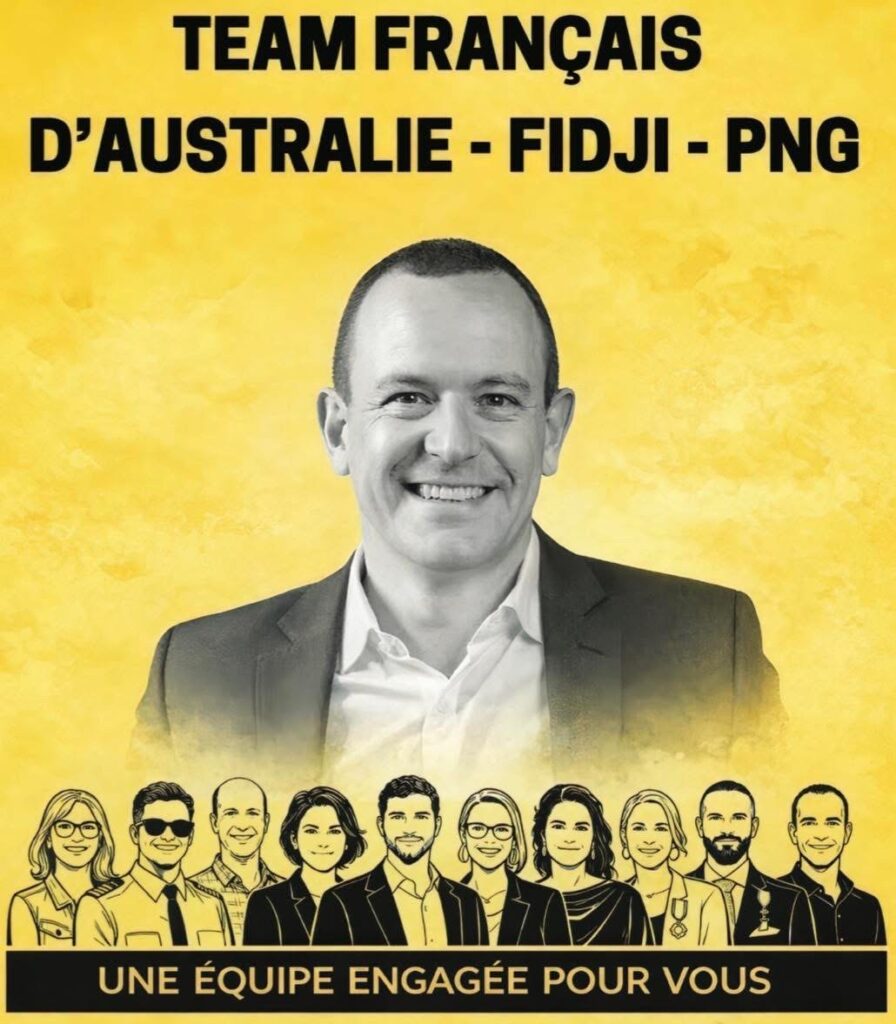 Sébastien Vallerie, tête de liste «Team Français d’Australie, Fidji, PNG. Indépendants, engagés pour agir à vos côtés. »