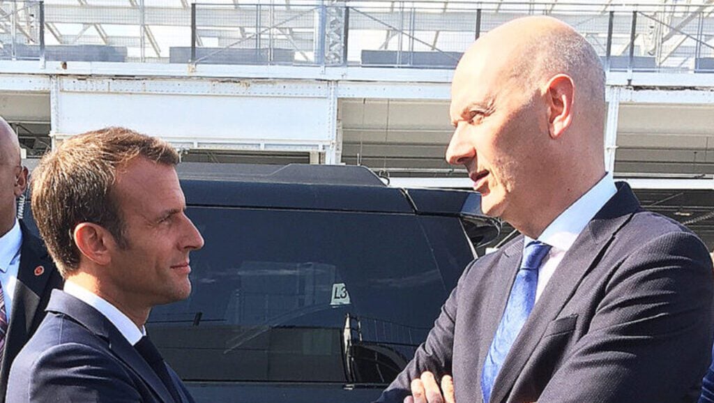Emmanuel Macron et Roland Lescure le 08 juin 2018