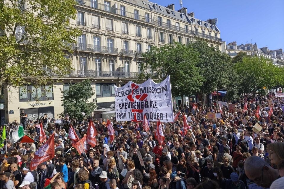 Les manifestants boulevard du Temple