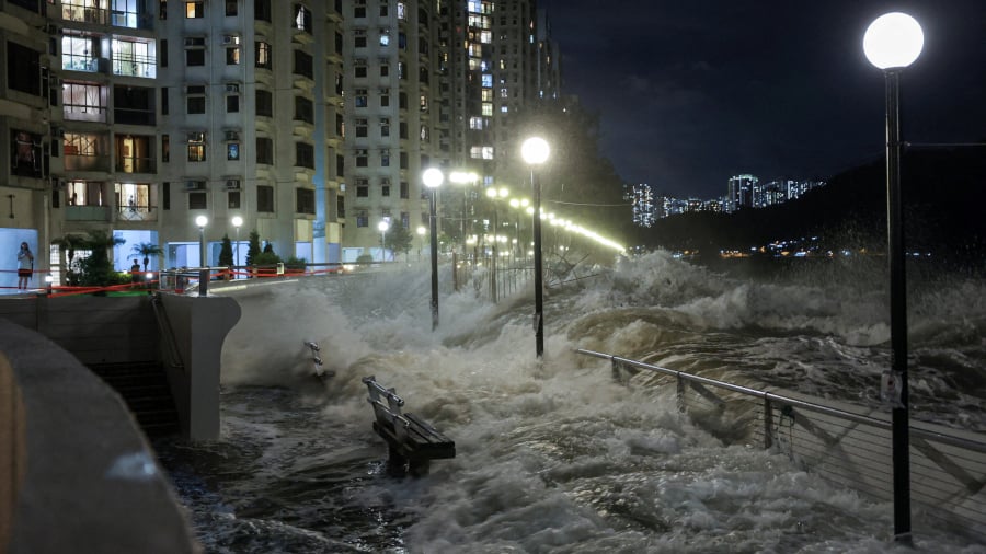 24 septembre 2025 - Le Typhon Ragasa à Hong kong