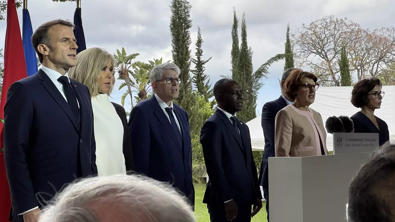 Président Macron lors de la rencontre avec la communauté française à Rabat (@credit Fouad Housni)