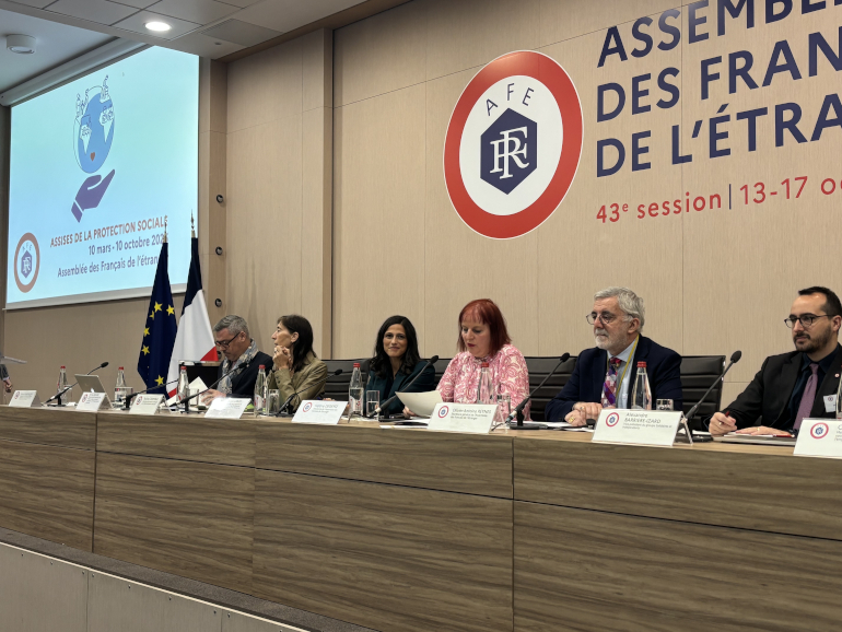 Séance de restitution des Assises de la protection sociale des Français de l'étranger à l'AFE
