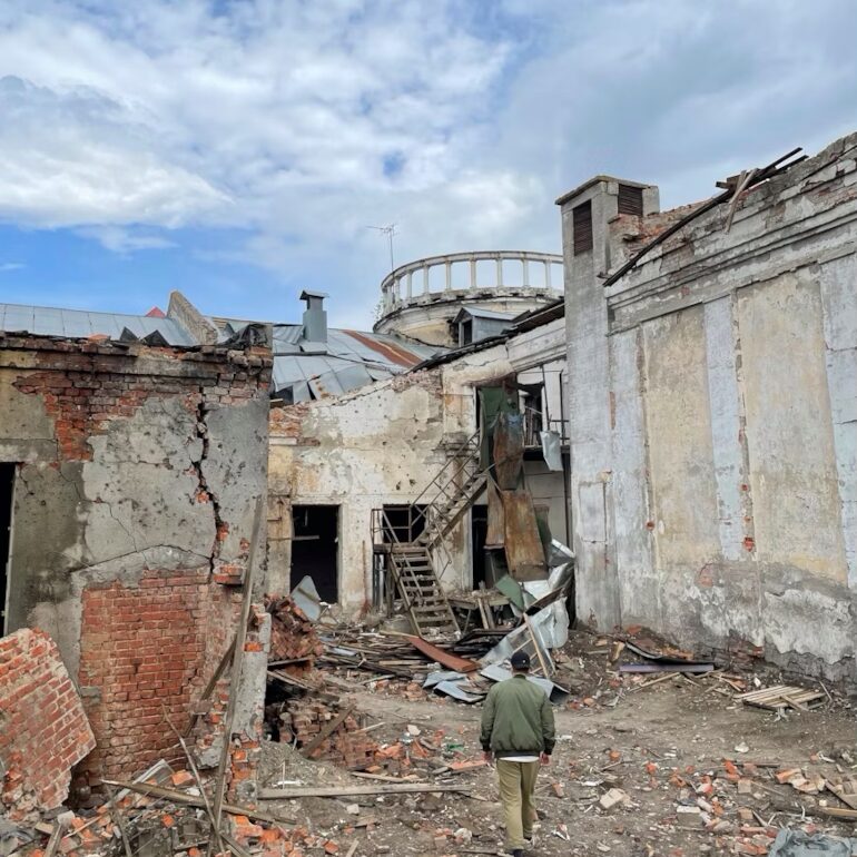 Site détruit en Ukraine