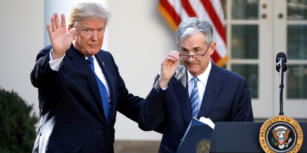 Donald Trump et Jérome Powell