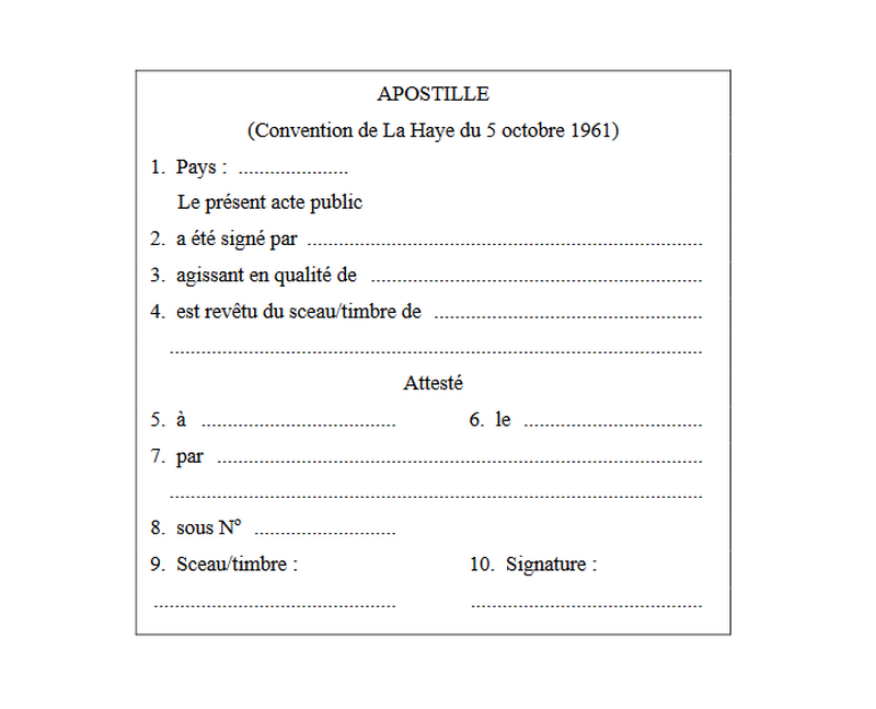 Apostille français